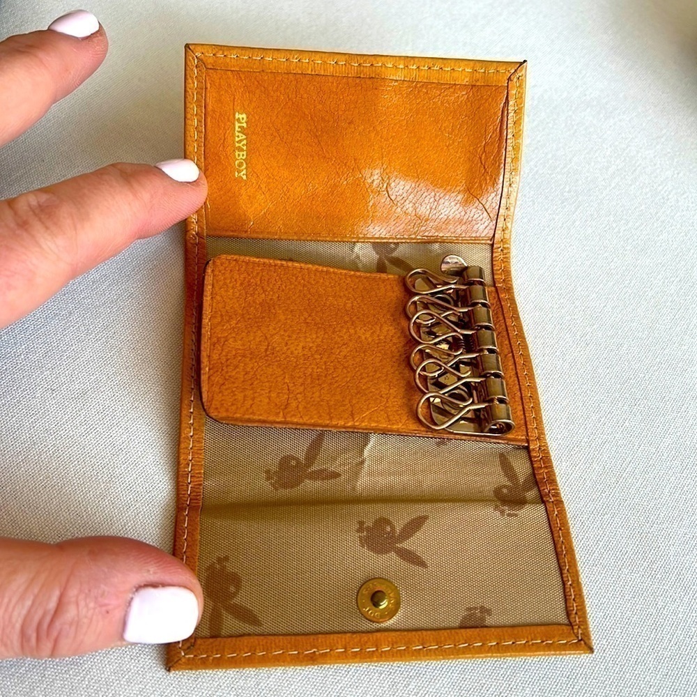 Vintage Playboy Leather Key Ring Holder